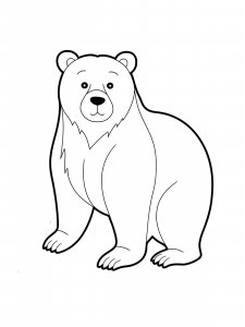 Brown Bear for Kids Coloring Page