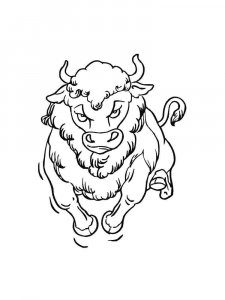 Bull coloring page - picture 10