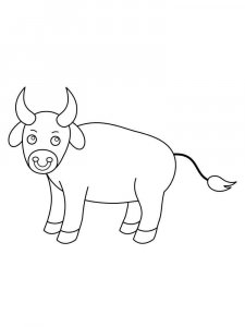 Bull coloring page - picture 11