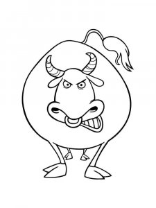 Bull coloring page - picture 12
