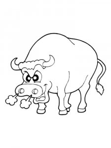Bull coloring page - picture 15