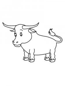 Bull coloring page - picture 17