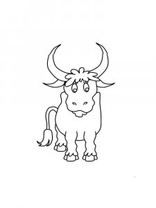 Bull coloring page - picture 18