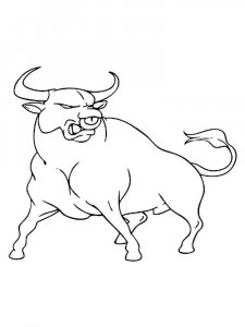 Bull coloring page - picture 22
