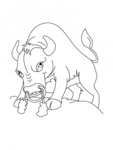 Bull coloring page - picture 23