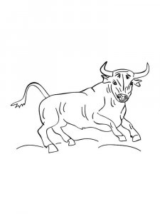 Bull coloring page - picture 25
