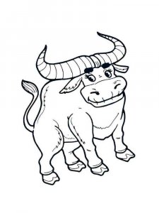 Bull coloring page - picture 29