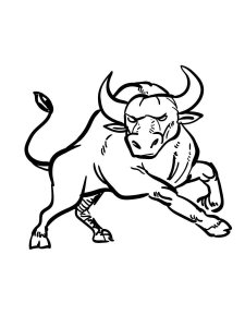 Bull coloring page - picture 3