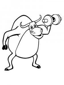 Bull coloring page - picture 31