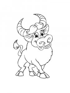 Bull coloring page - picture 32