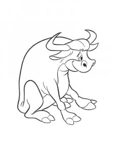 Bull coloring page - picture 33