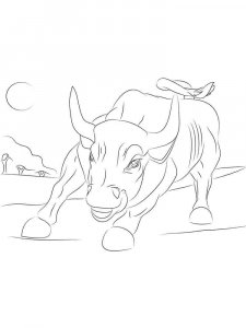 Bull coloring page - picture 35