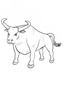 Bull coloring page - picture 36