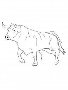 Bull coloring page - picture 4