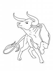 Bull coloring page - picture 40