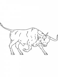 Bull coloring page - picture 41