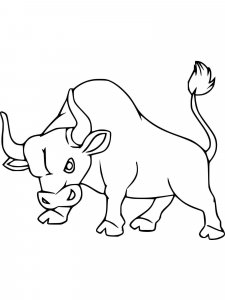 Bull coloring page - picture 42