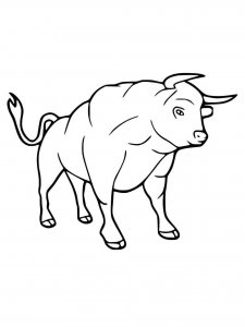 Bull coloring page - picture 43