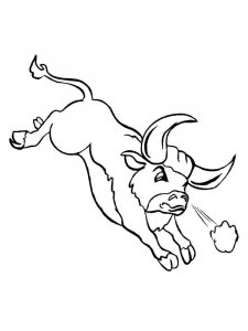 Bull coloring page - picture 7