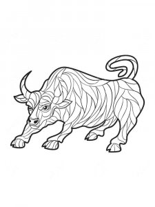 Bull coloring page - picture 9