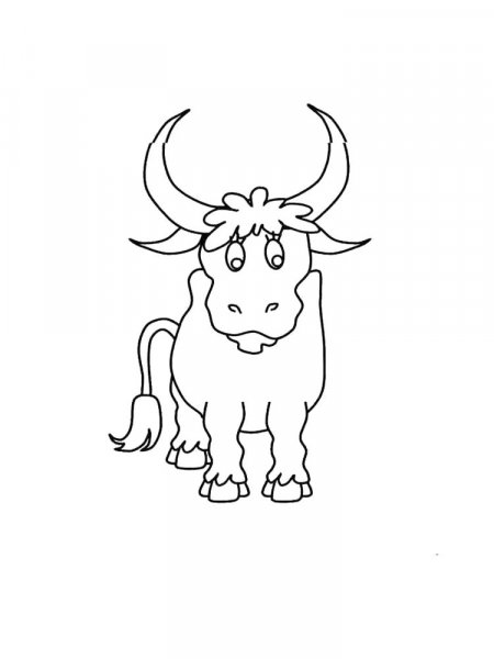 Bull coloring pages