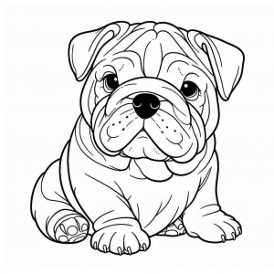 Bulldog coloring page - picture 10