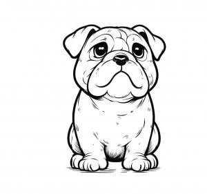 Bulldog coloring page - picture 11