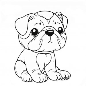 Bulldog coloring page - picture 12