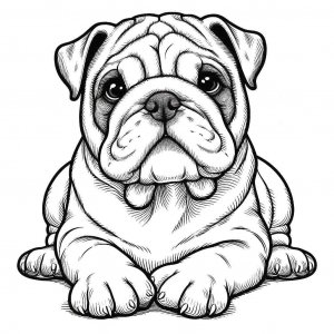 Bulldog coloring page - picture 13