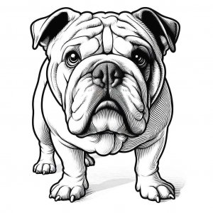Bulldog coloring page - picture 15