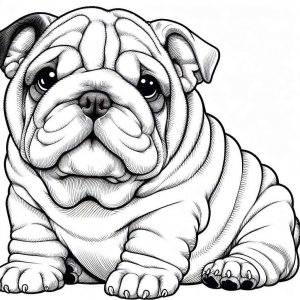 Bulldog coloring page - picture 16