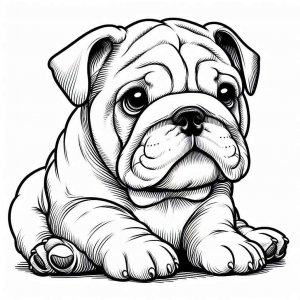 Bulldog coloring page - picture 18