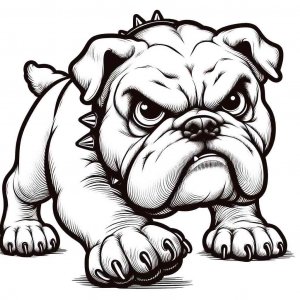 Bulldog coloring page - picture 19