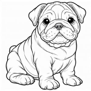 Bulldog coloring page - picture 20