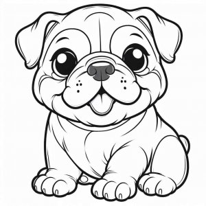 Bulldog coloring page - picture 21