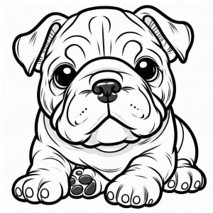 Bulldog coloring page - picture 23