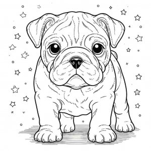 Bulldog coloring page - picture 24