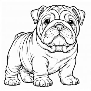 Bulldog coloring page - picture 25