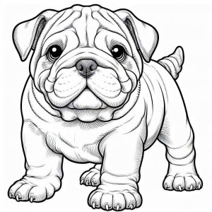 Bulldog coloring page - picture 27