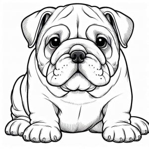 Bulldog coloring page - picture 28