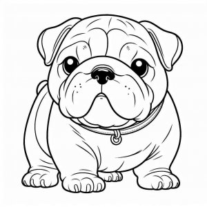 Bulldog coloring page - picture 5