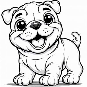 Bulldog coloring page - picture 6