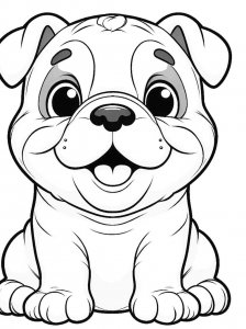 Bulldog coloring page - picture 7
