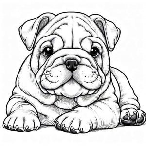 Bulldog coloring page - picture 9