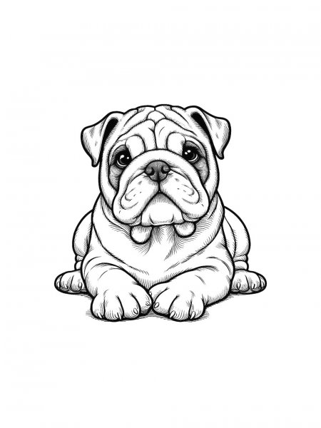 Free printable Bulldog coloring pages