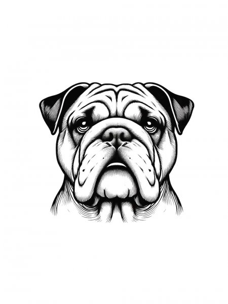 Free printable Bulldog coloring pages