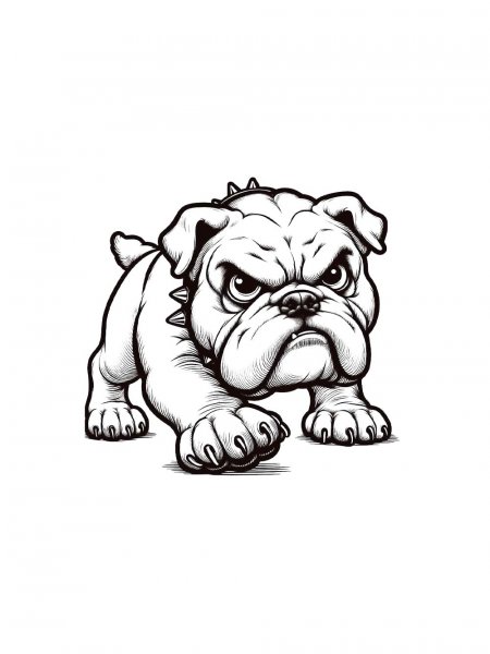 Free printable Bulldog coloring pages