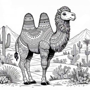 Camel coloring page - picture 10