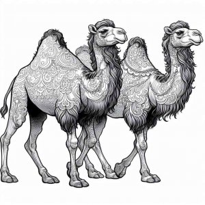Camel coloring page - picture 11