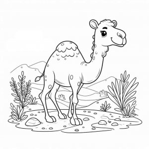 Camel coloring page - picture 12